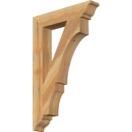 Ekena Millwork Balboa Traditional Rough Sawn Bracket, Western Red Cedar, 4"W x 22"D x 34"H BKT04X22X34BOA01RWR